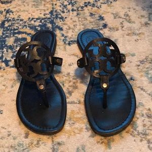 Matte Black Tory Burch Sandals